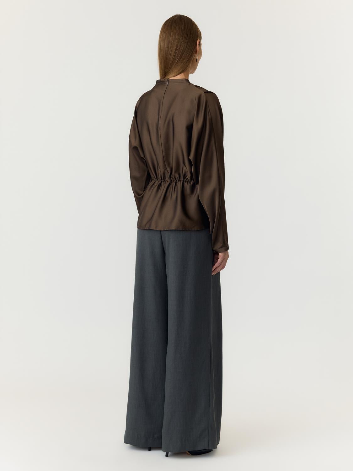 YASPELLA Top - Chocolate Brown - VERO MODA & VILA Bergvik